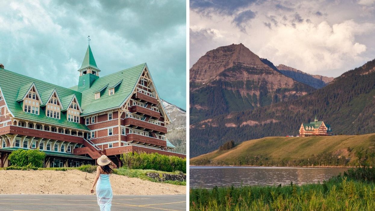 A small town in Alberta. Right: An Alberta National Park.