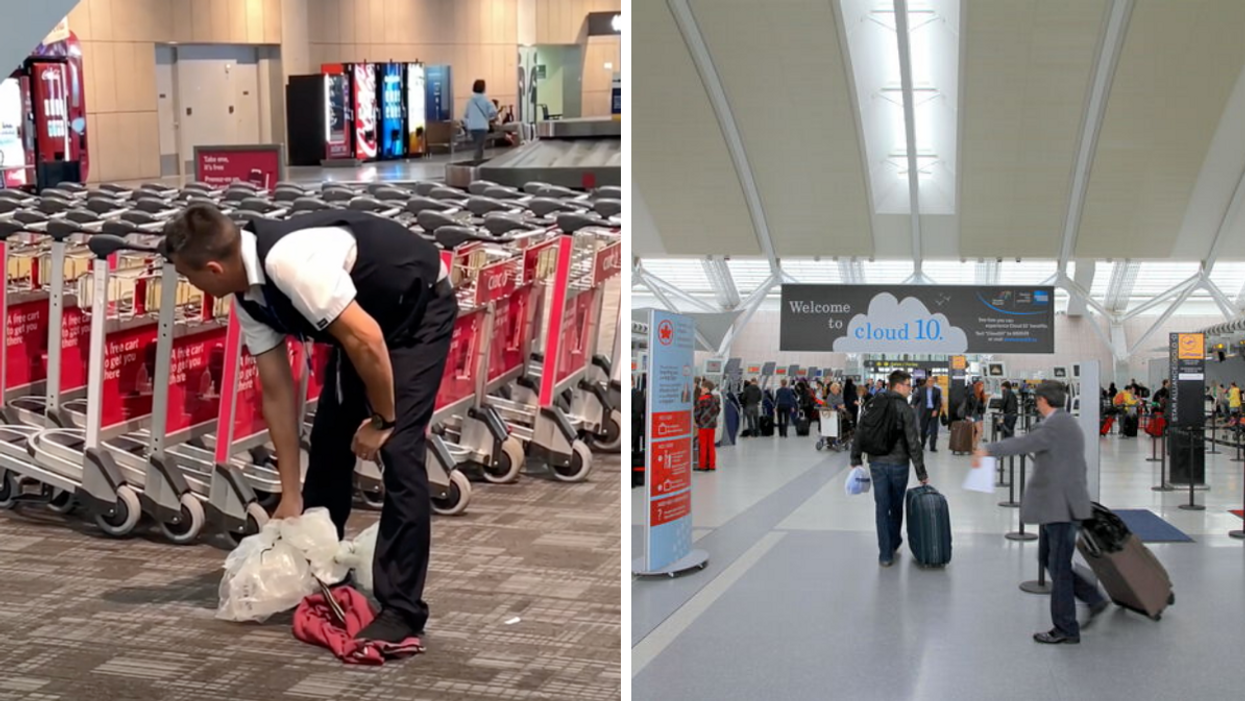 A snake on the loose at Toronto Pearson Airport.