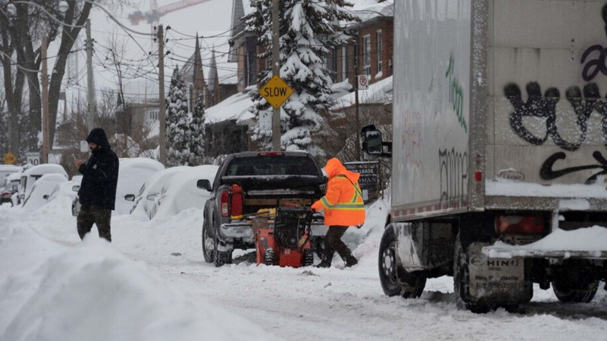 A snow blower in Ontario