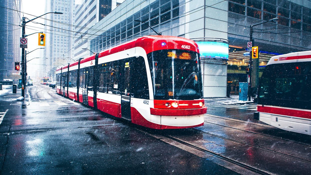 A snowy day in Toronto.