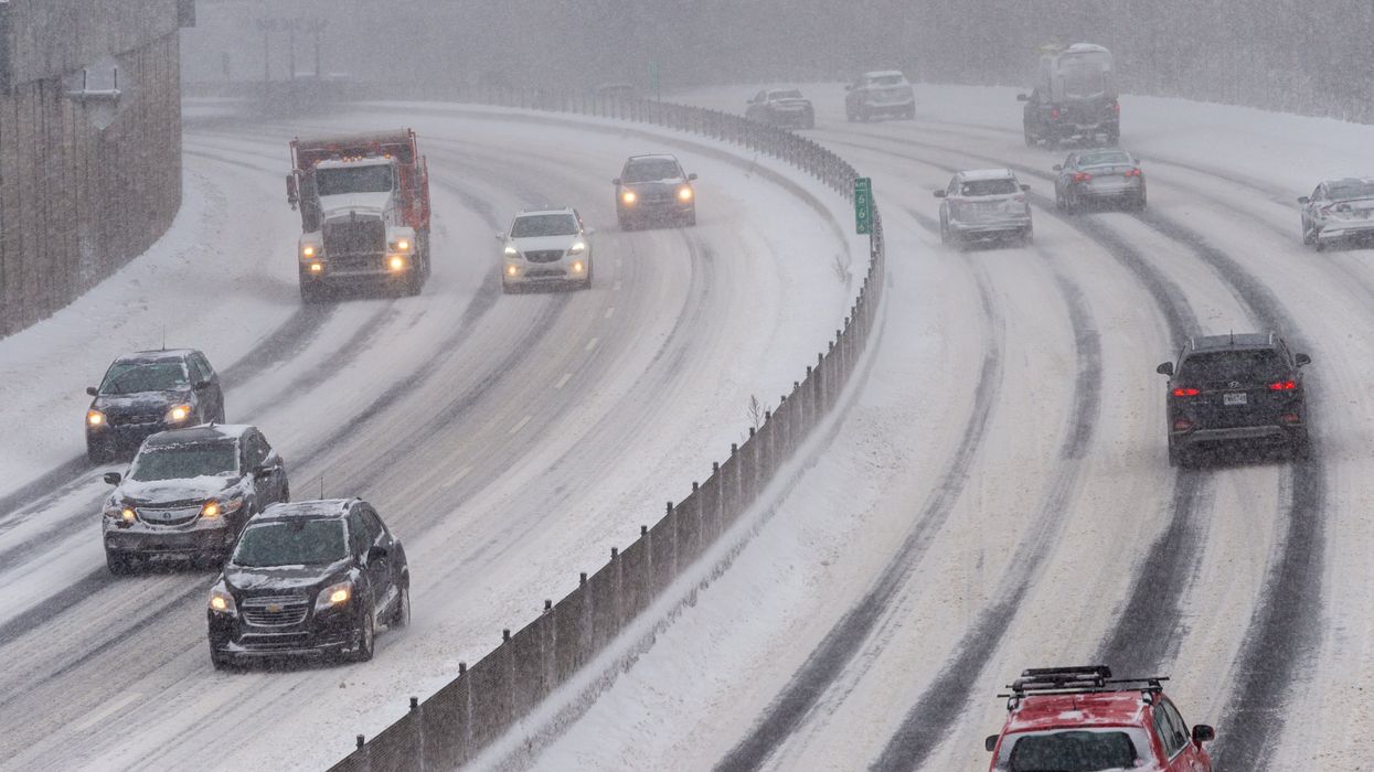 A snowy highway.