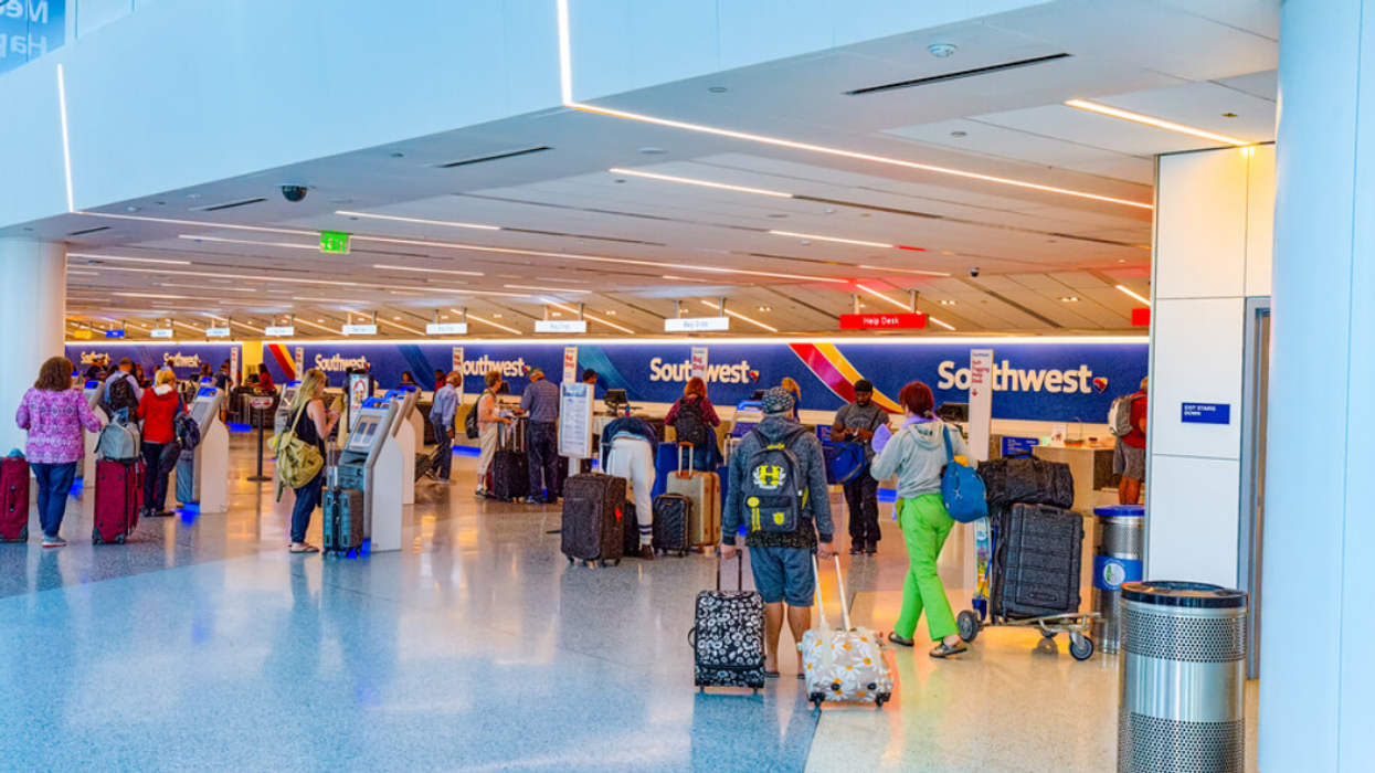 A Southwest Airlines ticketing terminal.