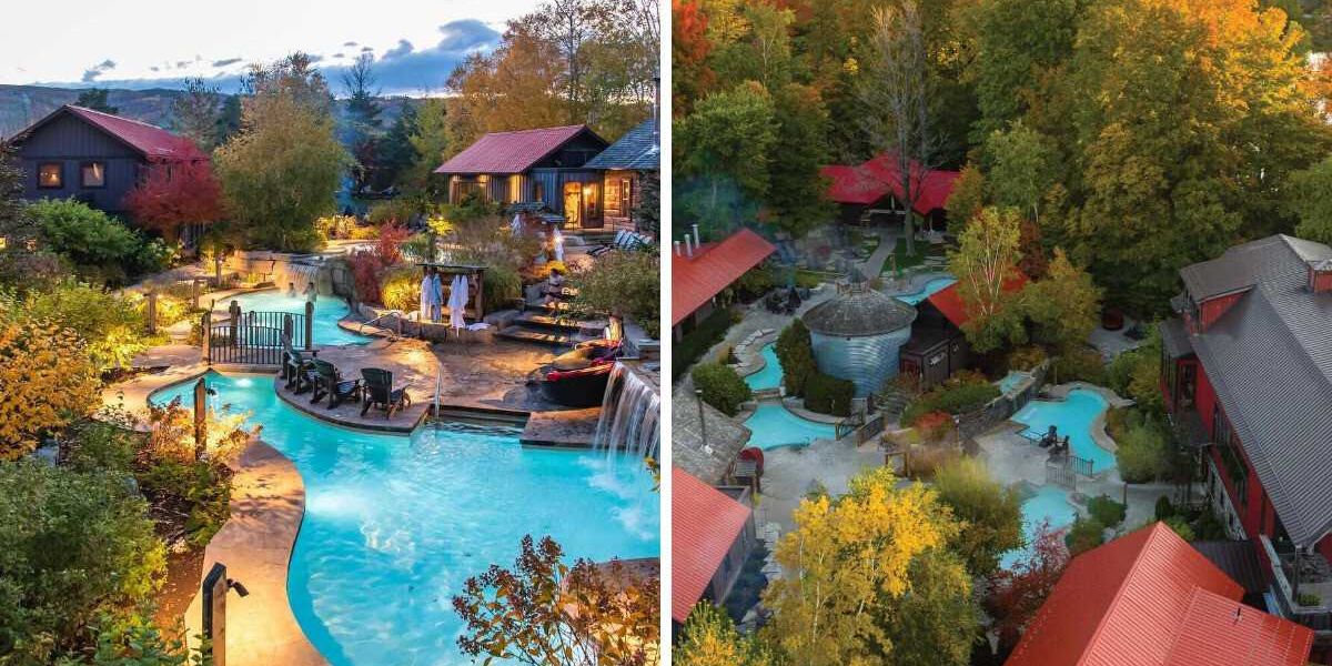 This Ontario Nordic spa hidden in a colourful forest is one of the best in North America