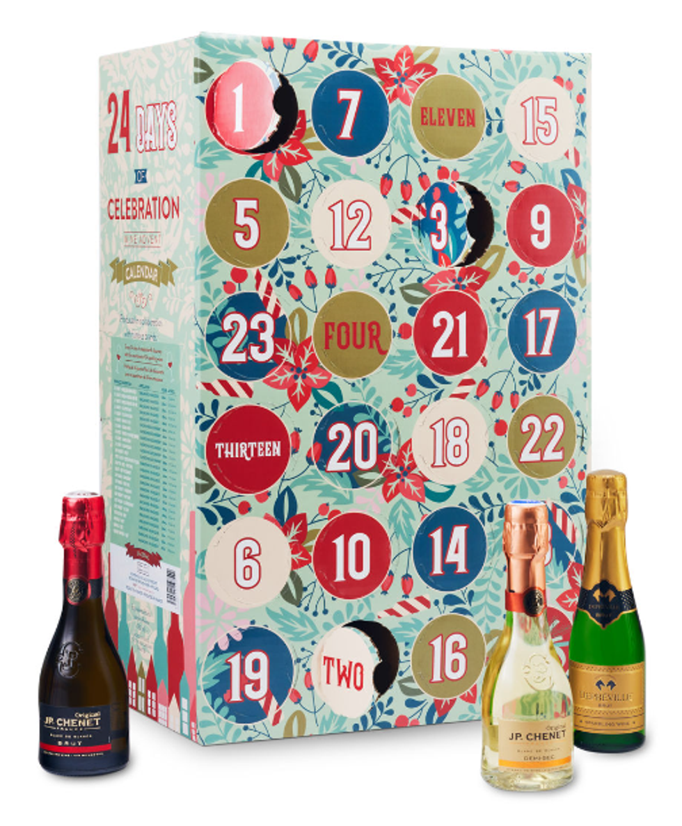 A sparkling wine advent calendar.