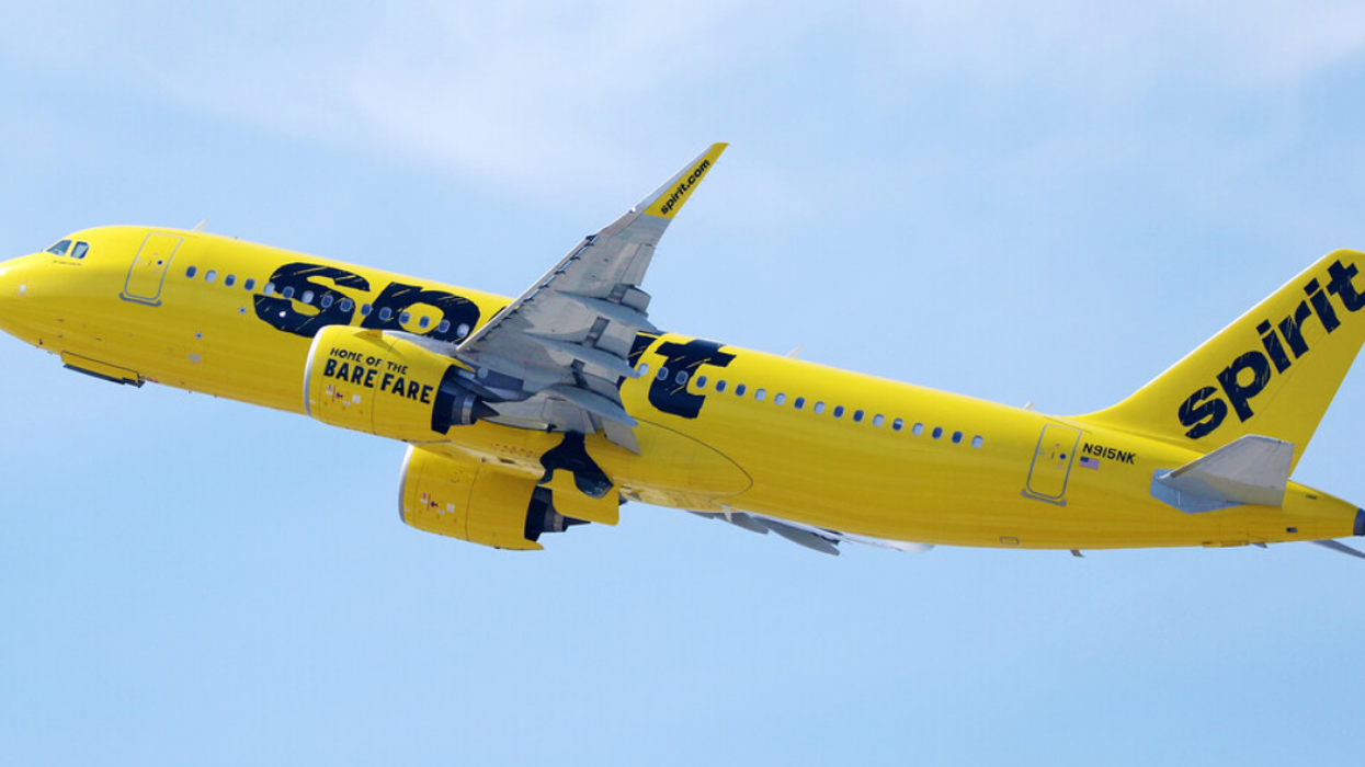 A Spirit airplane.