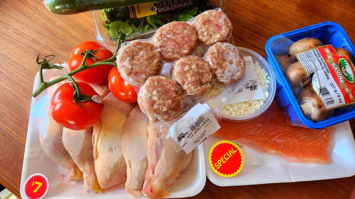 A spread of grocceries from Nosso Talho in Toronto.