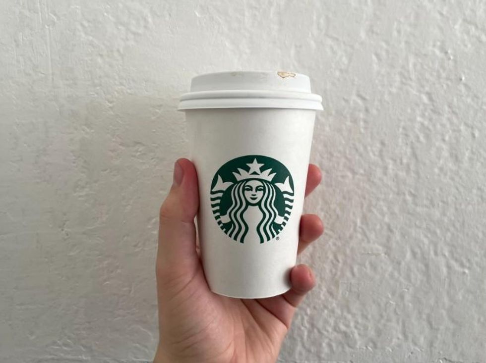 A Starbucks coffee.