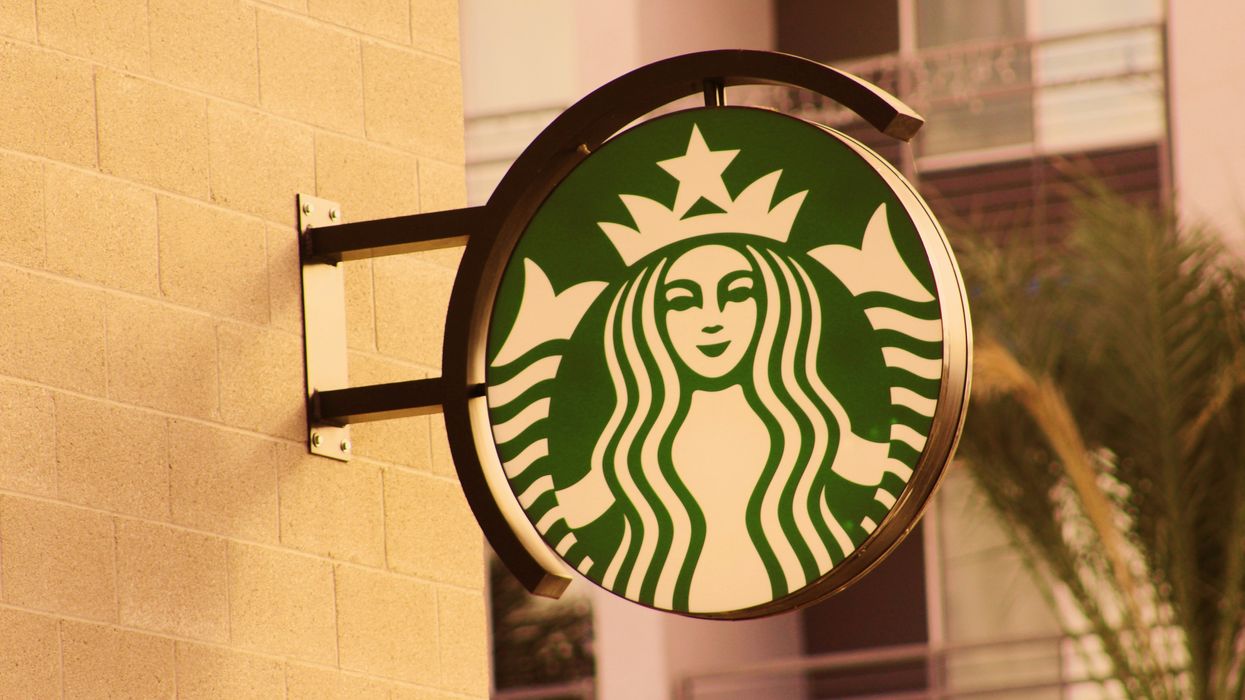 A Starbucks logo.