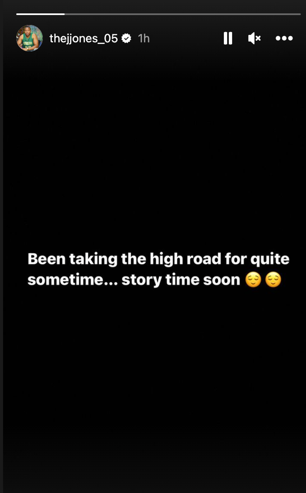A statement Jarrette Jones posted to his Instagram story.