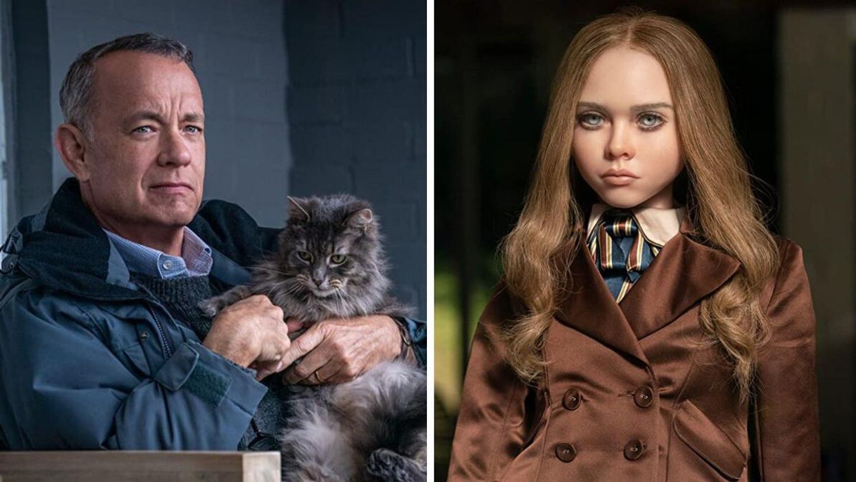 A still from A Man Called Otto. Right: A still from M3GAN.