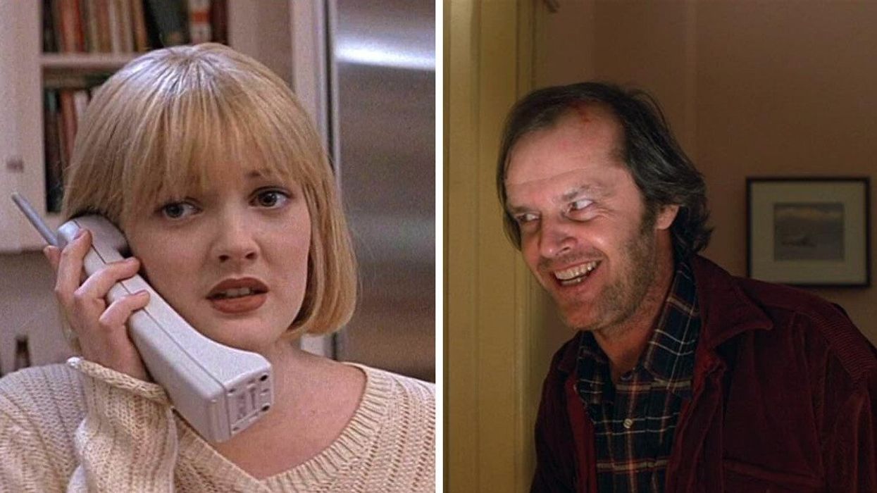 A still from the movie 'Scream.' Right: A still from 'The Shining.'