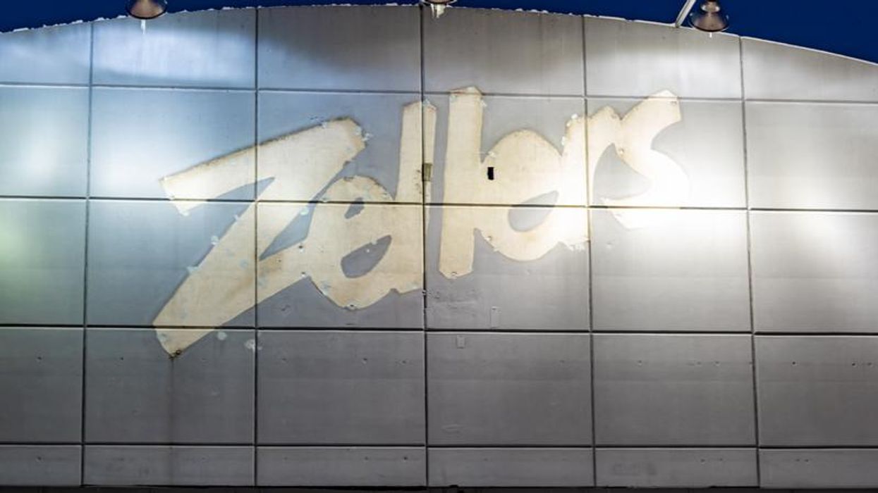 A store sign after Zellers closed.