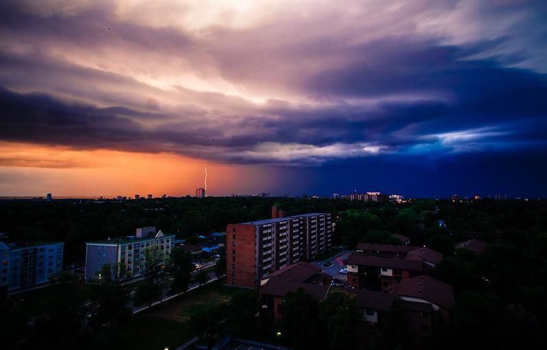 A storm brewing over Toronto.