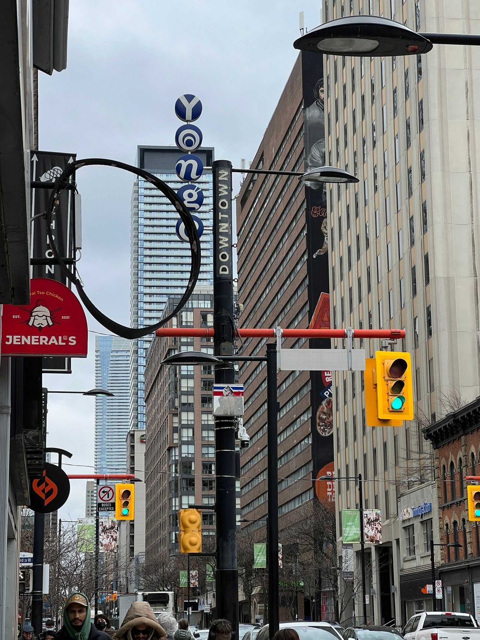 A street view of Yonge street in Toronto.