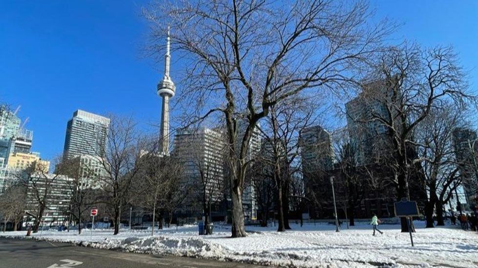 A sunny, snowy day in Toronto.