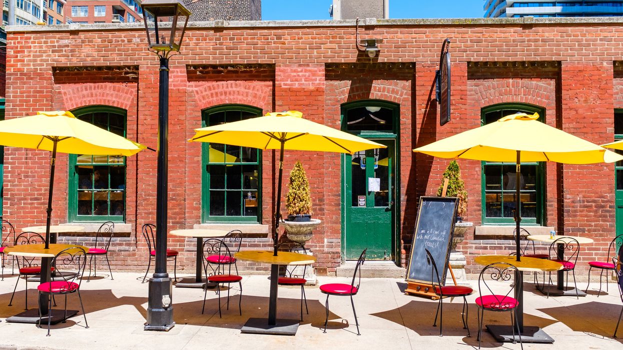 A sunny Toronto patio.