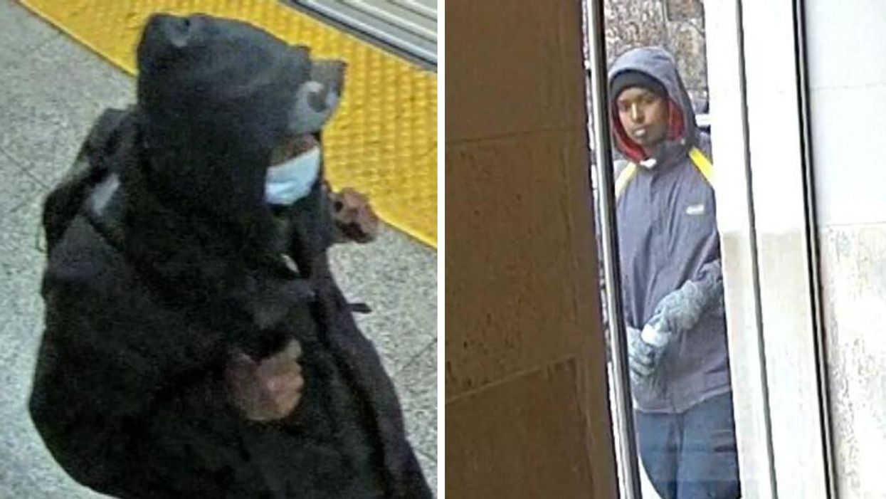 A suspect alleged to have exposed himself to a girl on the TTC. Right: 34-year-old Jama Korshel.
