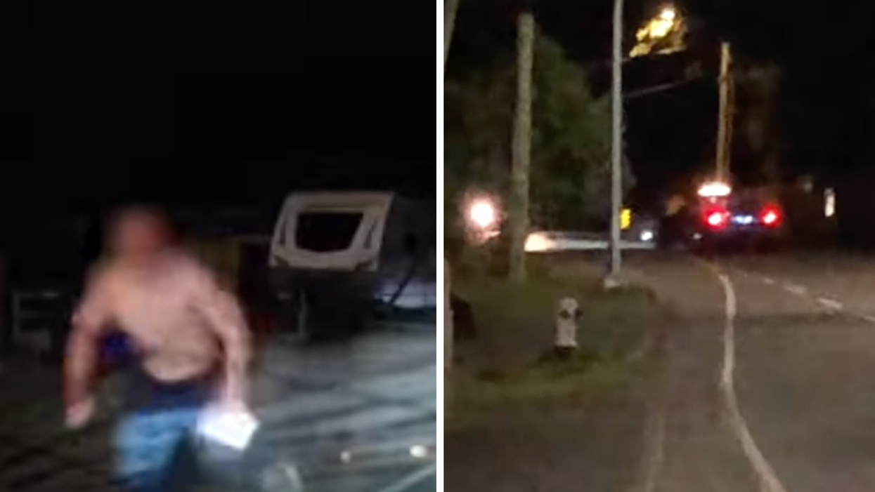A suspect threw themselves in front of a taxi in a carjacking.