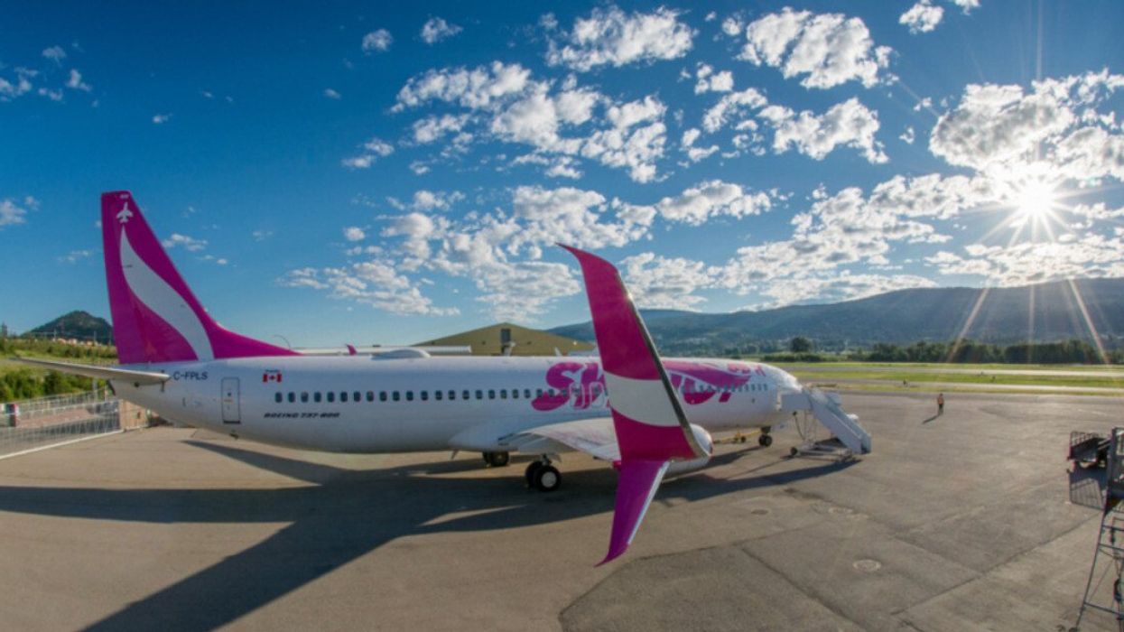 A Swoop airplane.