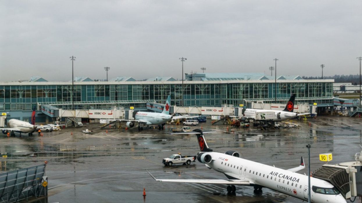 A tarmac of an airport.