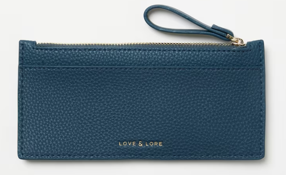 A teal Love & Lore cardholder.