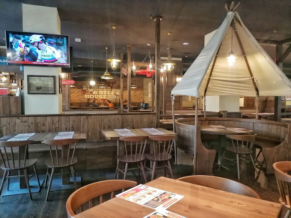 A teepee in the unfortunately named "Indian people" zone at Old Wild West Steakhouse in Italy.