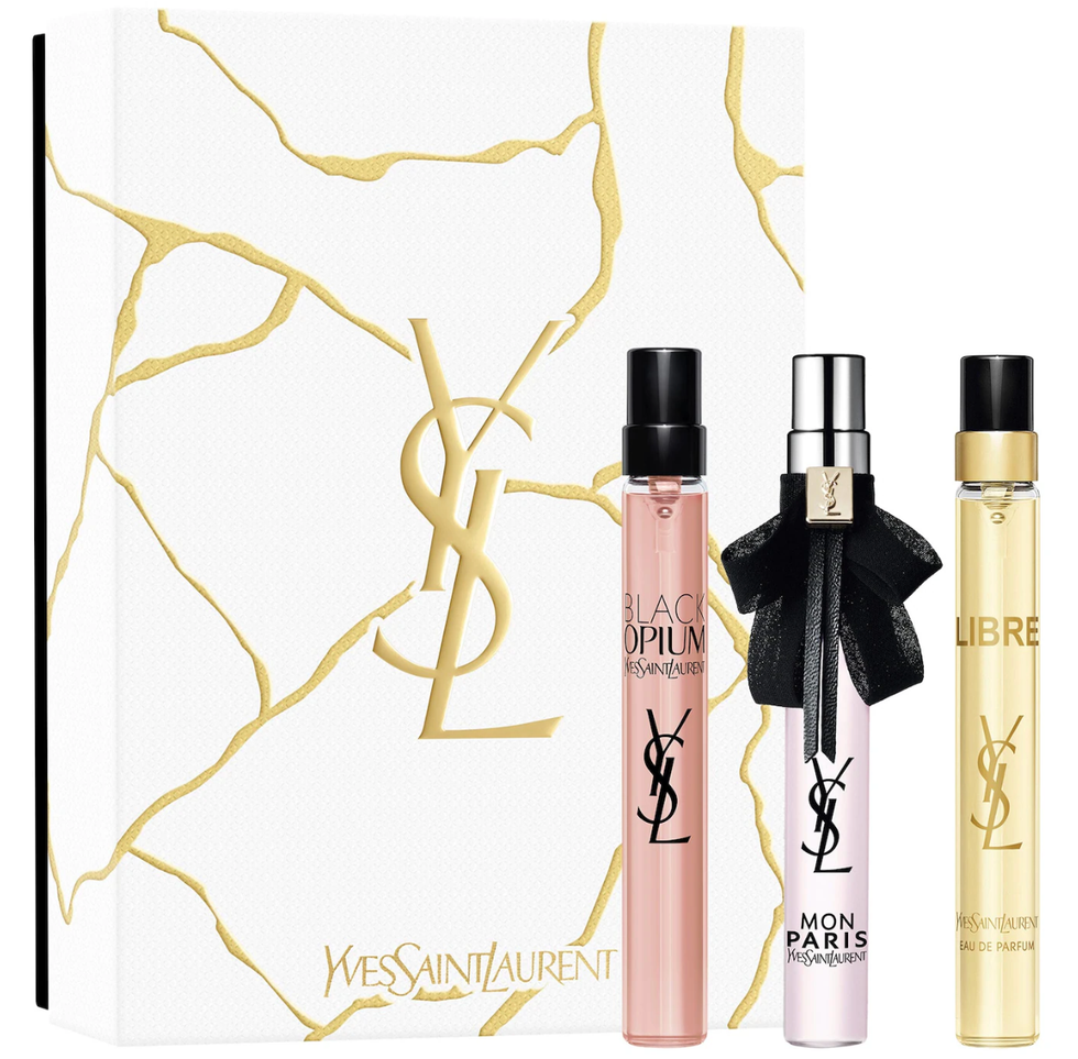 A three-pack of YSL perfumes.