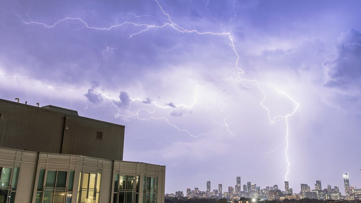 A thunderstorm over Toronto.
