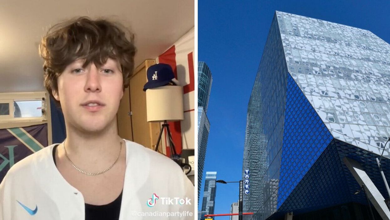 A TikTok video about Canadian Universities. Right: Toronto Metropolitan University