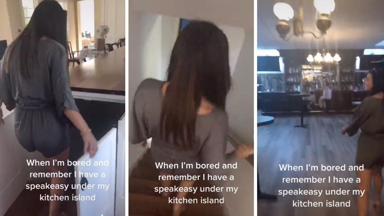 A TikTok Video Shows A Secret Speakeasy Hidden Under A Woman's Kitchen & This Is The Dream