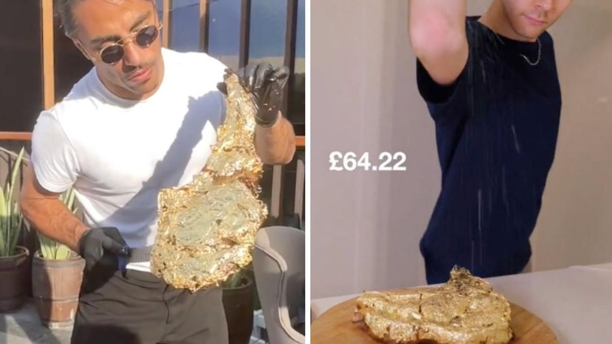 A TikToker Made Salt Bae's $2,500 'Gold' Steak For Just $110 & You Can Too