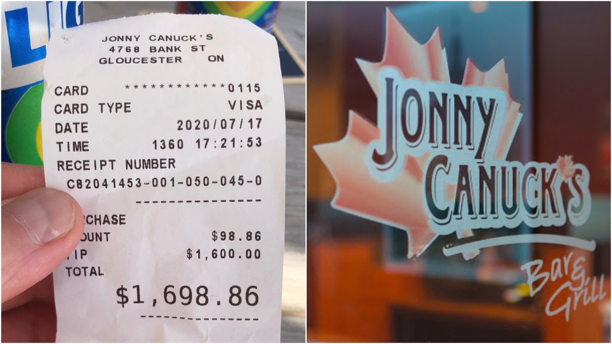 A Tip Of Over $1,000 Was Left On A $98 Tab In Ottawa & A Trend May Be Starting