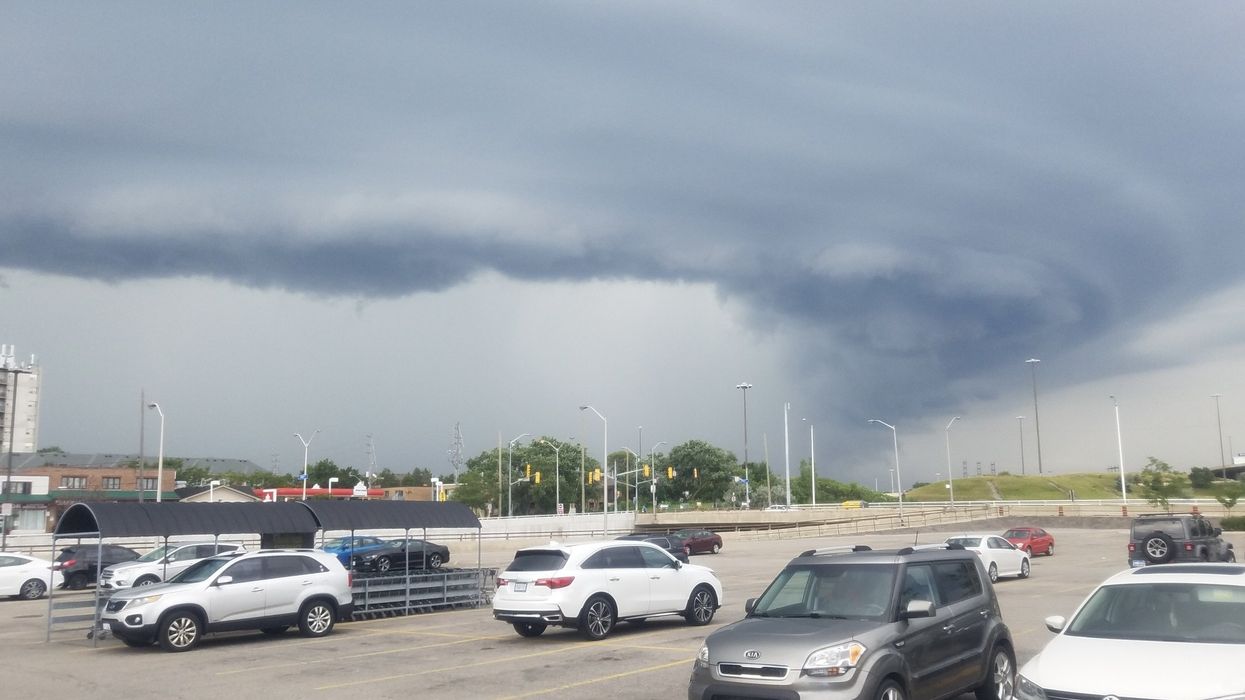 A tornado in Etobicoke in the summer time.