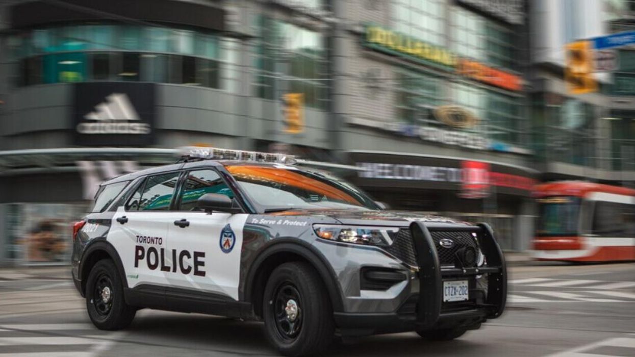 A Toronto Police cruiser in downtown Toronto.