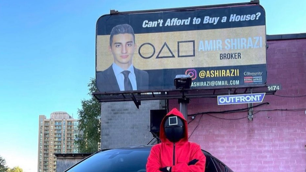 A Toronto Real Estate Broker Made A 'Squid Game' Billboard For Halloween & It's Gone Viral