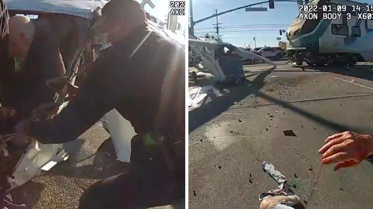 A Train Hit A Crashed Plane & Video Shows Cops Saving The Pilot Just Before The Collision