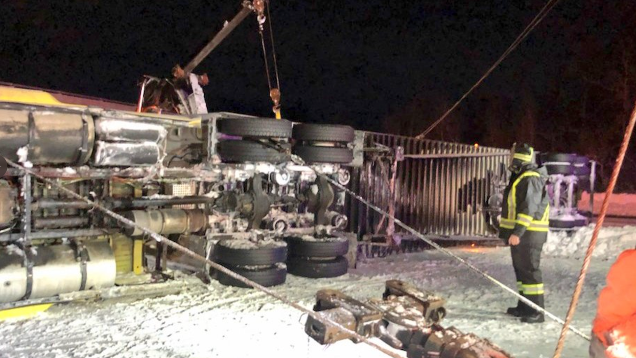 A Transport Truck Filled With A Crapload Of Diapers Rolled Over On Highway 401 (PHOTOS)
