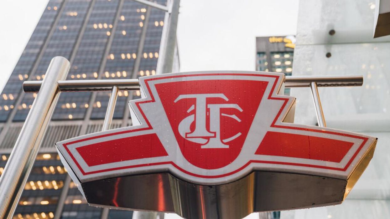 A TTC sign in downtown Toronto.