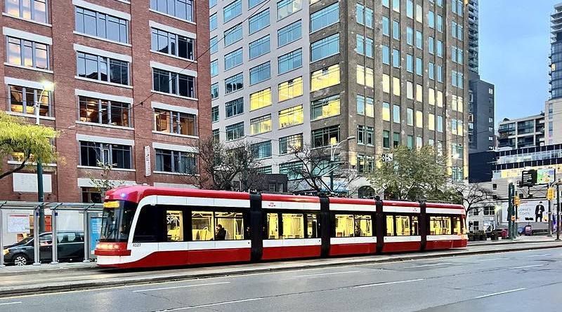 A TTC street car.