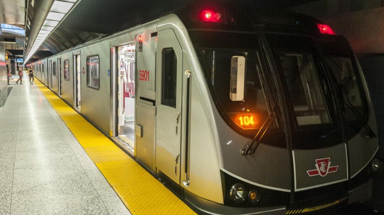A TTC subway in Toronto, Ontario.