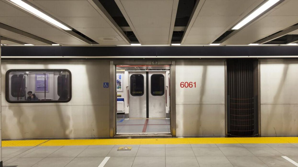 A TTC subway in Toronto, Ontario.