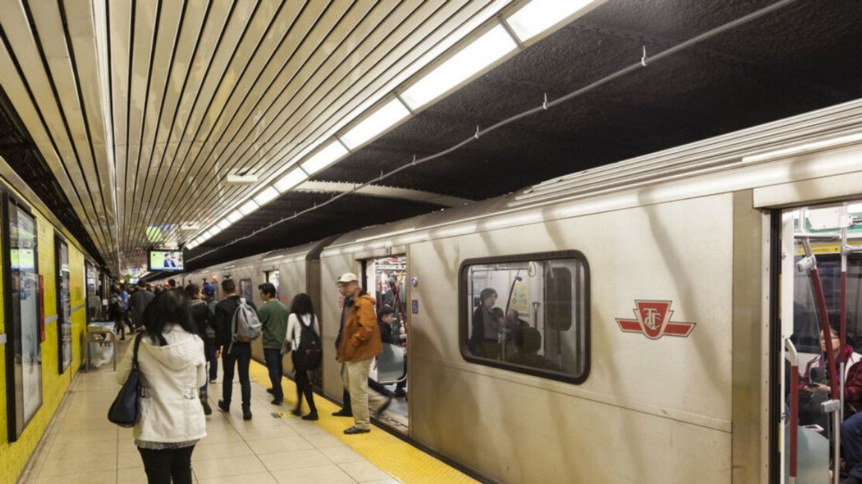 A TTC subway train in Toronto.