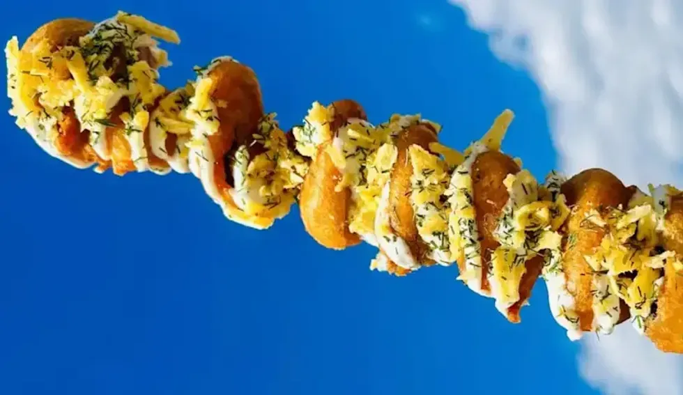 A twisted pickle stick.