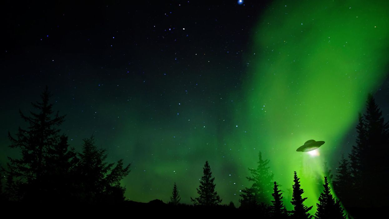 A UFO taking off.