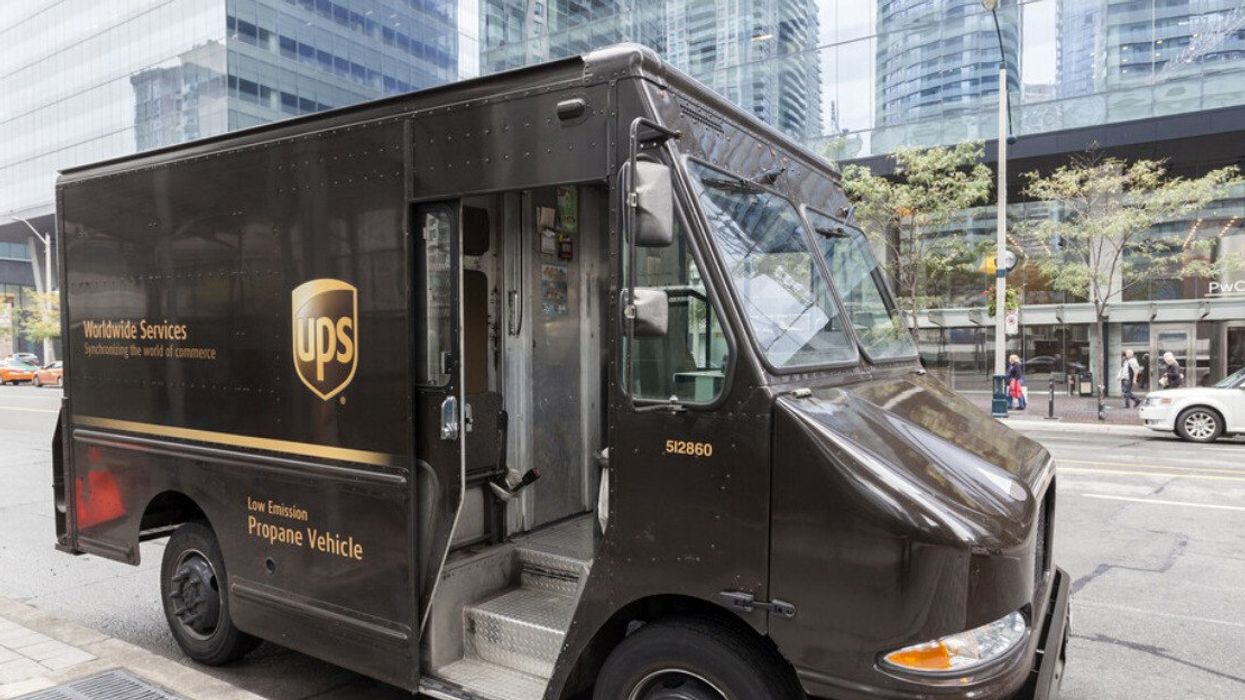 A UPS truck in Toronto, Ontario.
