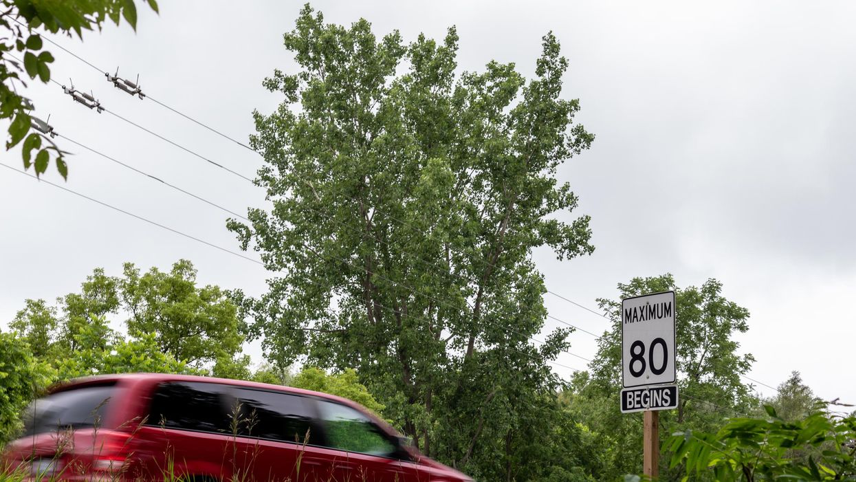 A van speeding in Ontario.