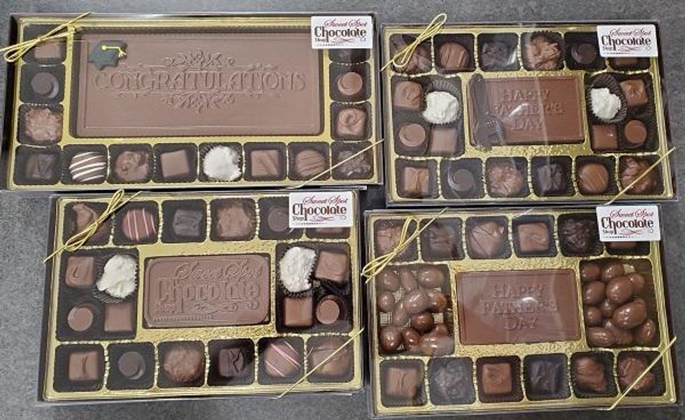 A variety of Sweet Spot Chocolate Shop treats.