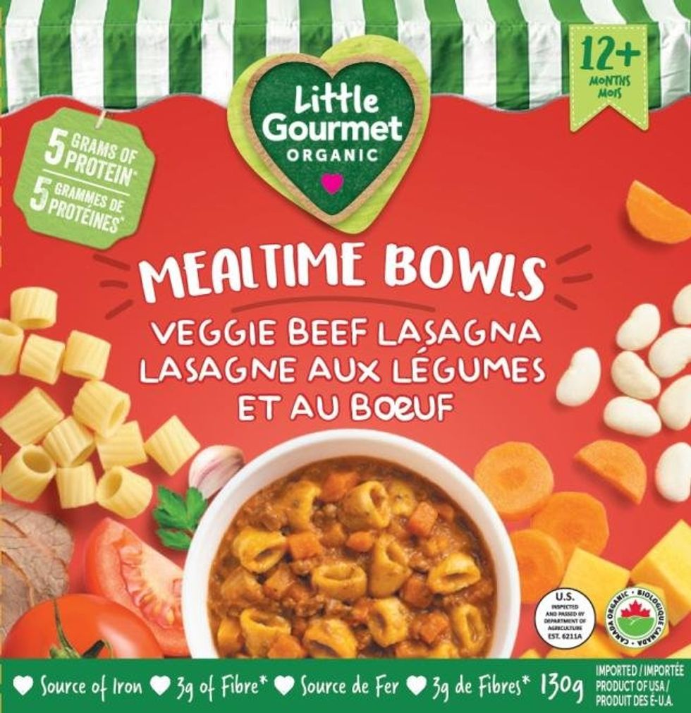 A Veggie Beef Lasagna Mealtime Bowl package.