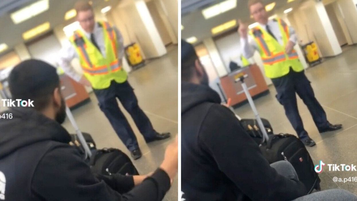 A VIA Rail employee telling a muslim man not to pray inside an Ottawa train station.