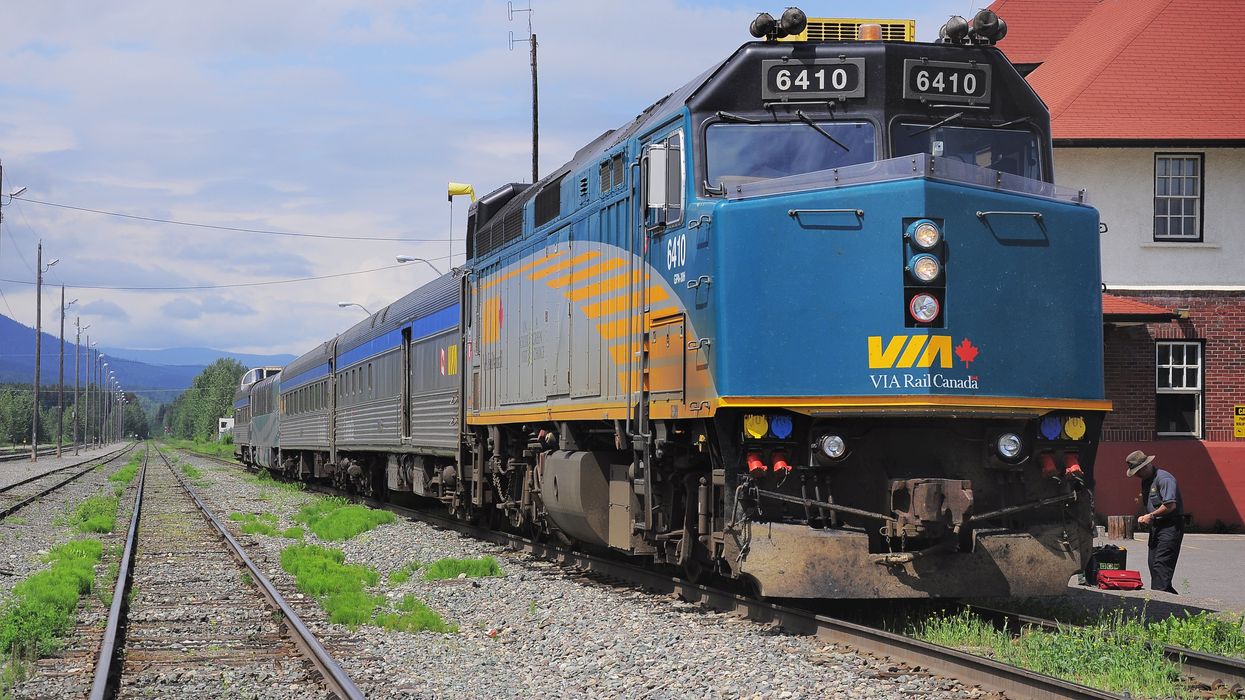 A VIA Rail train in Canada.